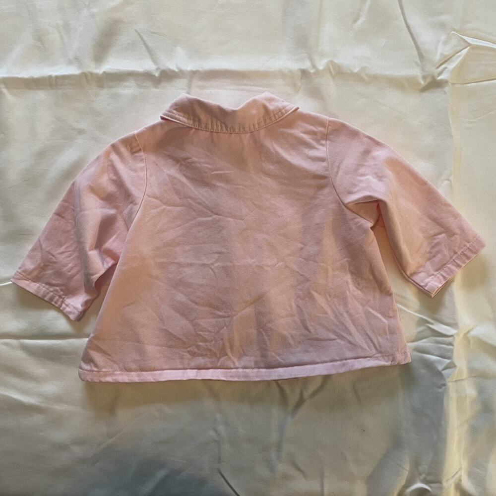 Baby Q Pink Button Cotton Jacket Size 6/9 M - Picture 5 of 8